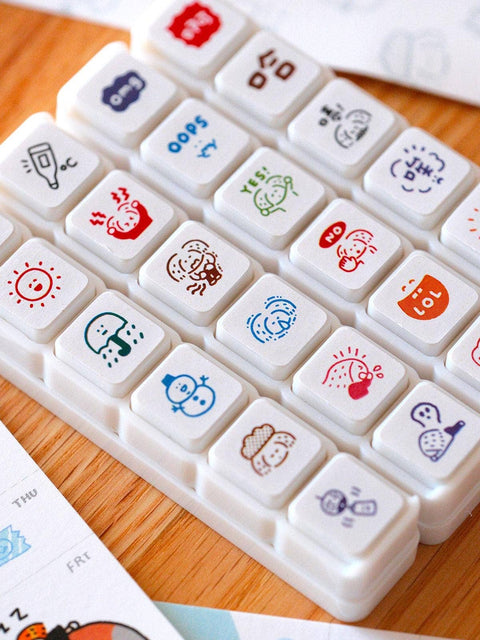 Mini 6 in 1 stamps - Weather