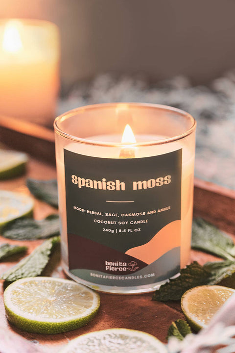Spanish Moss Candle | Herbal Sage, Oakmoss & Amber Candle