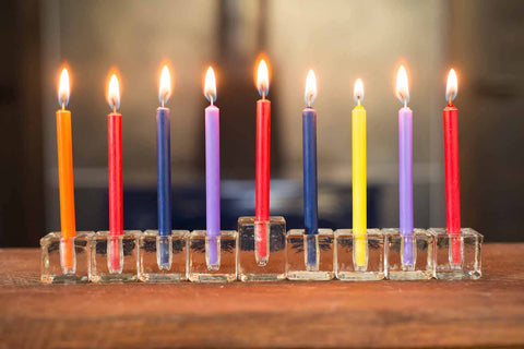 Hanukkah Candles: Multi-Color