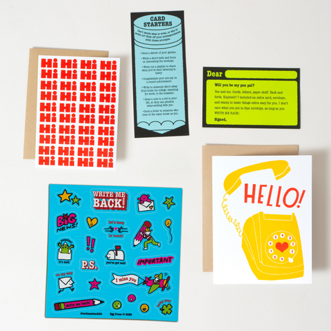 Telephone + Hi Letter Writing Write Me Back Pen Pal Kit