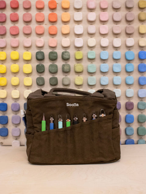 Soolla - Soolla Studio Artist Bag, Coffee Bean, Craft Tote Bag