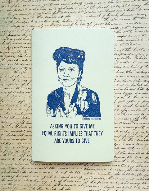 Elizabeth Peratrovich letterpress notebook