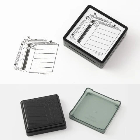 Midori Pre-inked, Paintable Stamp  - Book