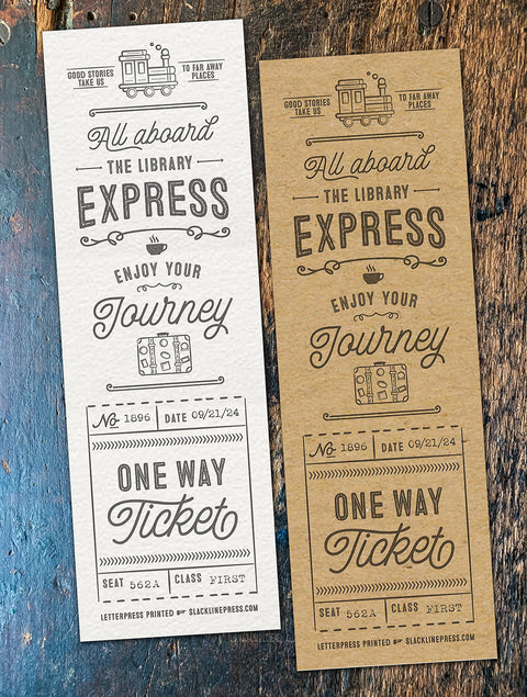 Letterpress print your own bookmark