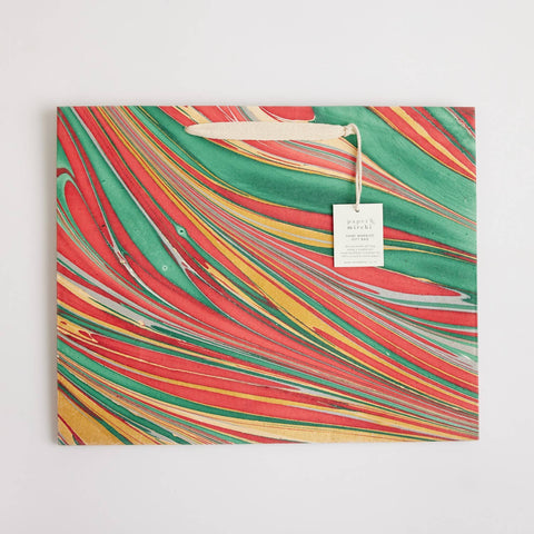 Large Christmas Glitz Hand Marbled Gift Bags