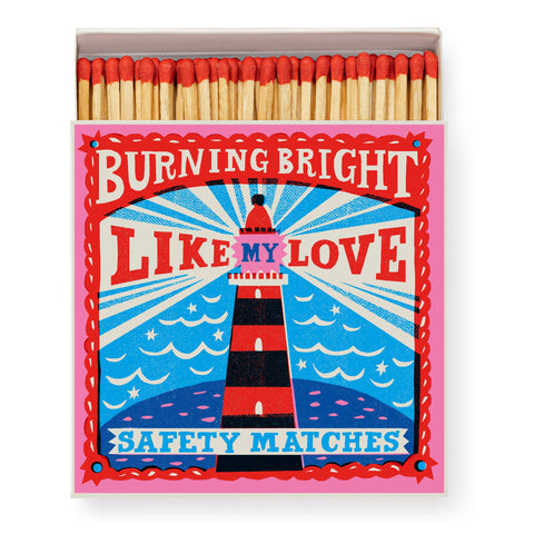 Square - Safety Matches  | Burning Bright by The Print