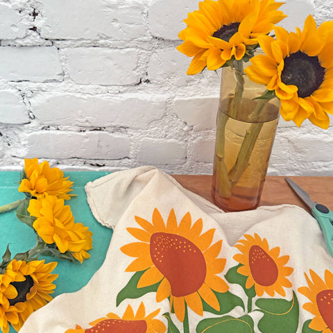 Sunflower Tea Towel
