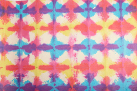 Hand Tie Dyed Wrapping Paper Sheets - Pyramidal Multicolor