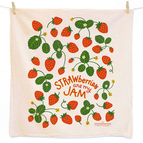 Berry Basket  (Blueberry, Strawberry) - Tea Towel Set of 2