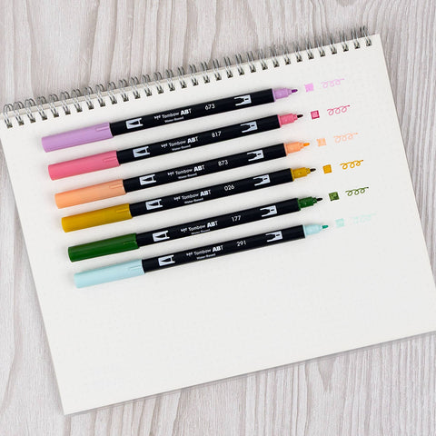 Tombow - Dual Brush Pen Art Markers, Teatime, 6-Pack