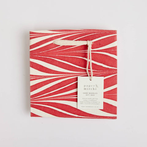 Small Christmas Glitz Hand Marbled Gift Bags