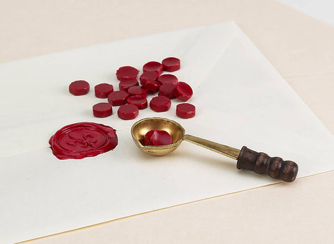 Bead Premium Sealing Wax  with Spoon: Red