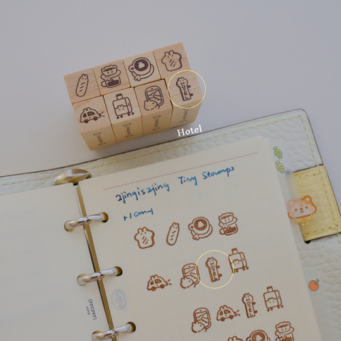 2jingis2jing - Mini Rubber Stamp: Luggage
