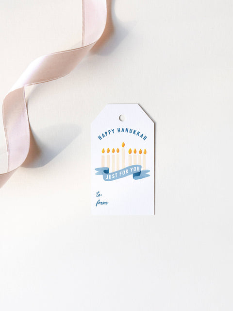 Just For You Hanukkah Gift Tag Set