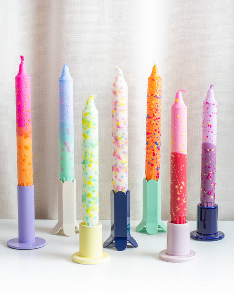 Taper Candles Confetti Colors