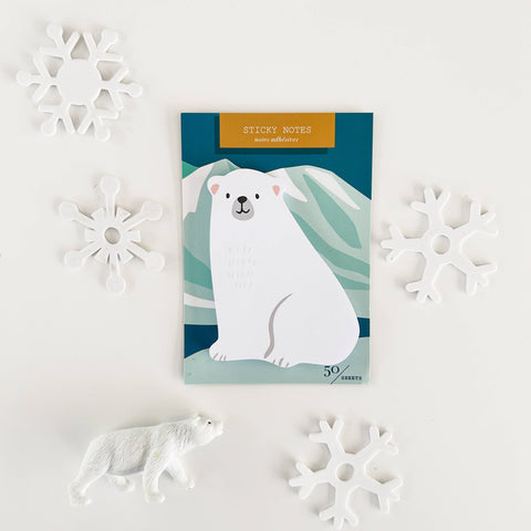 Polar Bear Die Cut Sticky Notes