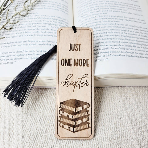 One more chapter wood bookmark - book gift, bookmarks, books