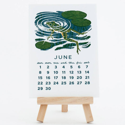 2025 Forest Friends Letterpress Desk Calendar