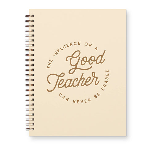 Teacher Influence Journal: Lined Notebook: Deep Blue Cover | White Ink