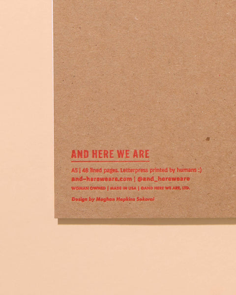 A5 Spiral Notebook—Letterpress Oyster