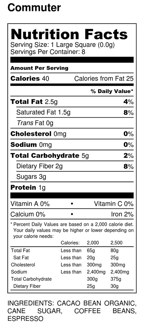 Xocolatl 60% dark chocolate w/ coconut milk & coffee