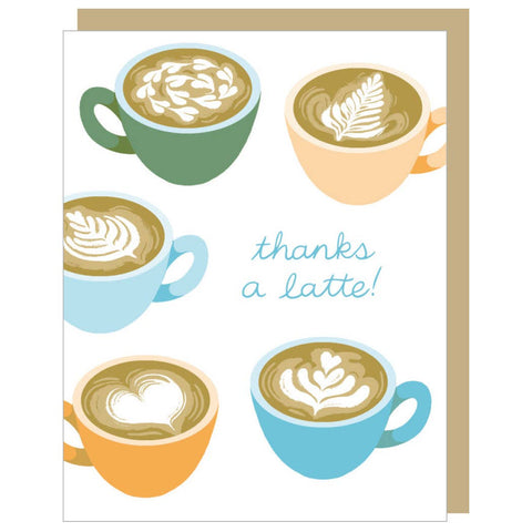 Latte Thank You Card: Single