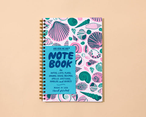 A5 Spiral Notebook—Letterpress Shell Pattern