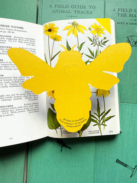 Bee kind letterpress card