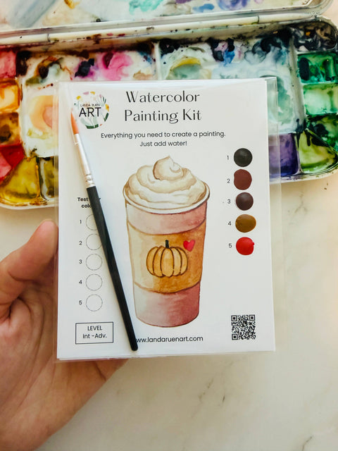 Pumpkin Spice Latte Watercolor Kit