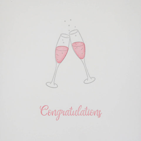 Champagne - Illustrated Congratulations Card