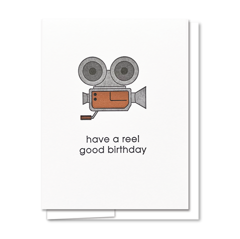 Reel Good Birthday - Letterpress Birthday Card