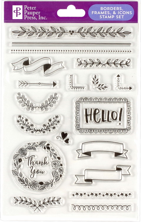 Borders, Frames & Icons Clear Stamp Set