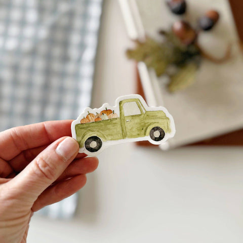 Pumpkin truck sticker