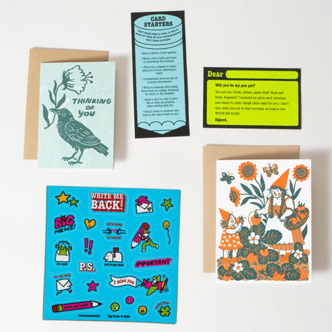 Strawberry + Crow Letter Writing Write Me Back Pen Pal Kit 