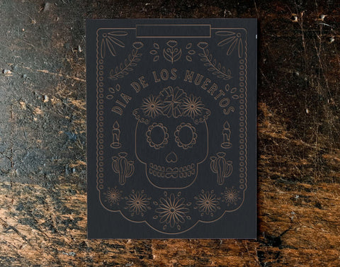 Day of the Dead Letterpress + Watercolor