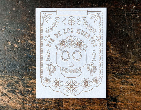 Day of the Dead Letterpress + Watercolor