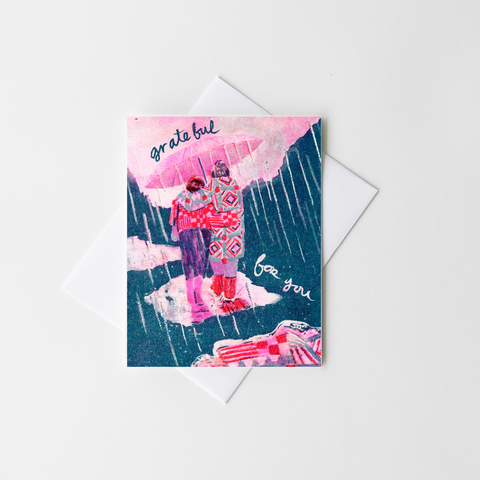 Grateful for You - Gratitude Risograph Card