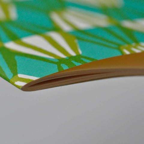 Exercise Book Threadwork Sap Green and Turquoise