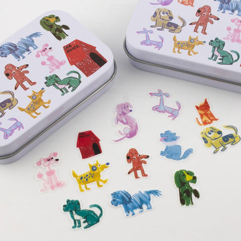Dog Park Washi Flake and Stationery Trinket Tin