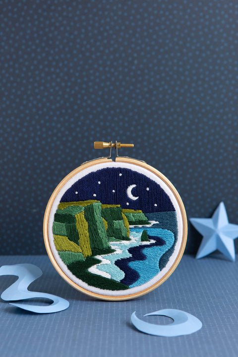 Celtic Cliffs Mini Embroidery Kit | Beginner Craft Kit