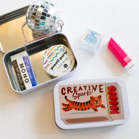 Creative Spark Matches Washi Flake and Trinket Tin