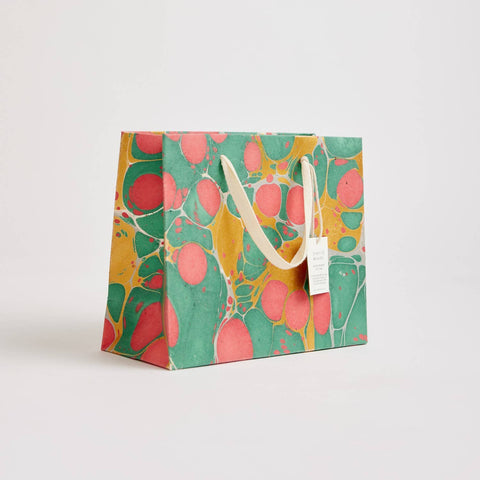 Medium Christmas Glitz Hand Marbled Gift Bags