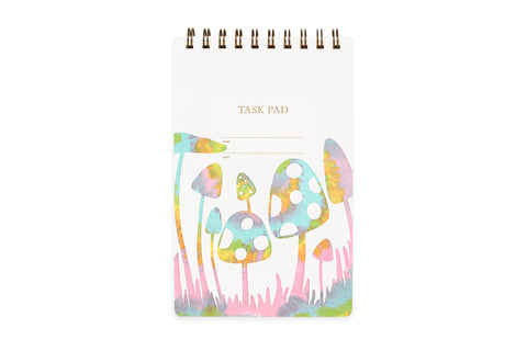 Task Pad Notebook - Tie Dye Mushroom