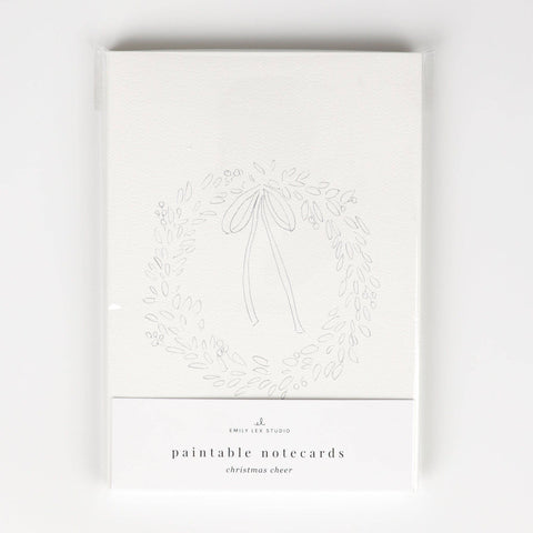 Christmas cheer paintable notecards