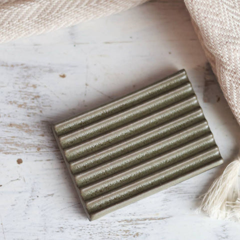 Soap Dish | Sage Green | Handmade Glazed Ceramic