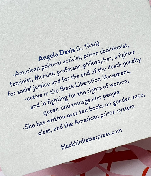 Angela Davis letterpress notebook