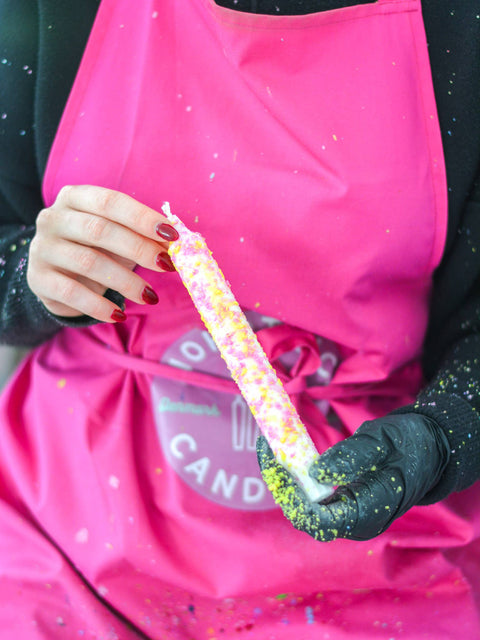 Taper candles- Rainbow confetti