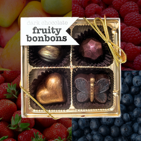 Fruity Bonbons - organic fair trade vegan dark chocolate