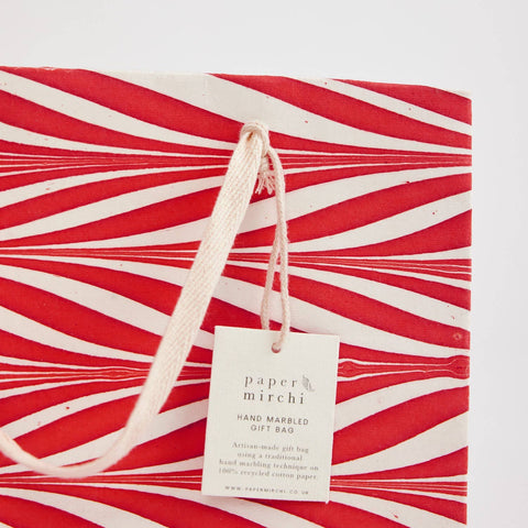 Medium Christmas Glitz Hand Marbled Gift Bags
