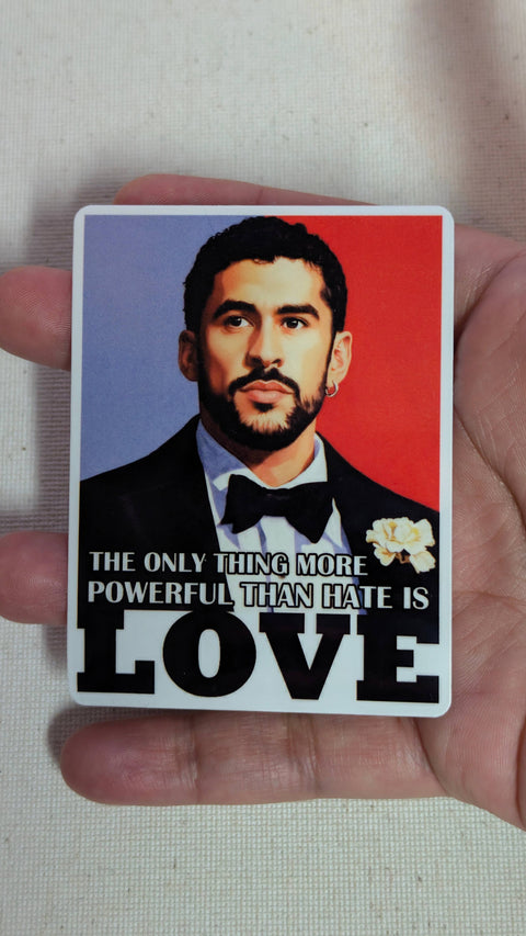 More powerful that hate is love sticker